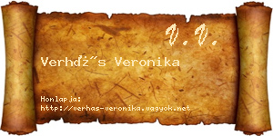 Verhás Veronika névjegykártya
